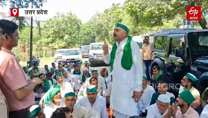 मेरठ में पुलिस ने बैरिकेट लगाकर रोका तो भाकियू का फूटा गुस्सा, 5 घंटे तक बीच सड़क पर बैठे रहे सैकड़ो किसान