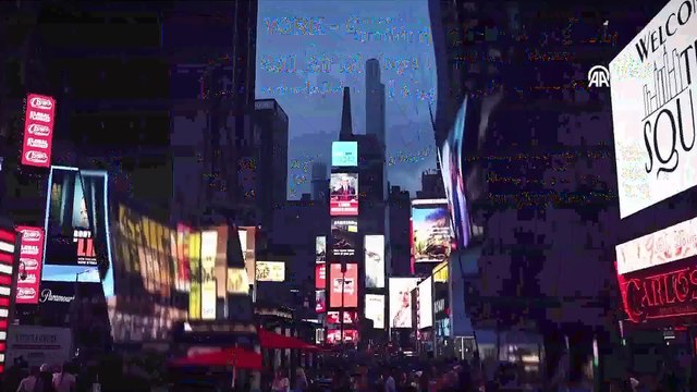 Cumhurbaşkanı Erdoğan’ın sözü Times Meydanı'ndaki ekranlara yansıtıldı: Daha adil bir dünya mümkün