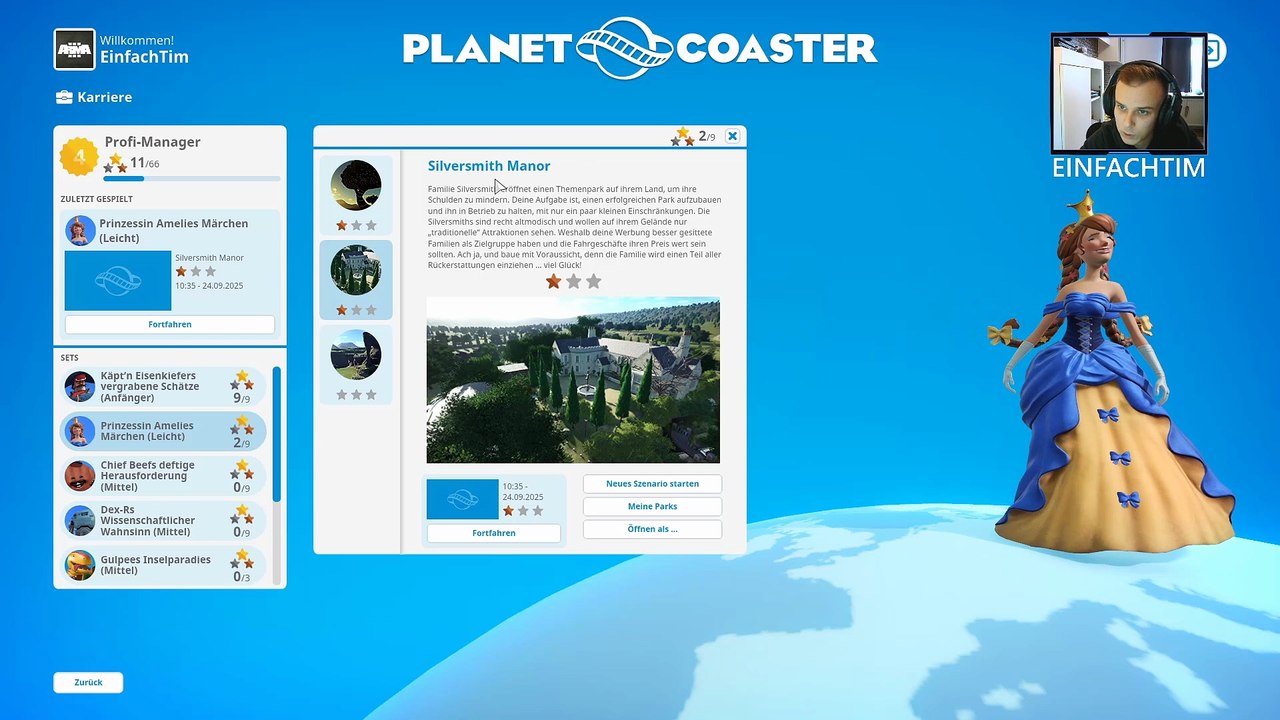 Planet Coaster Kampagne - Silversmith Manor