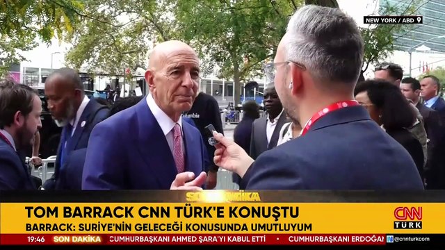 Tom Barrack CNN TÜRK’e konuştu: “PKK ve SDG konusunda beklemek lazım, zaman gerekiyor”