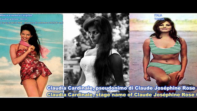 Claudia Cardinale - Attrice (Tunisi,15 aprile 1938 – Nemours, 23 settembre 2025) 87 anni