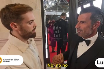 La broma de Luis Figo a Ibai Llanos en el Balón de Oro