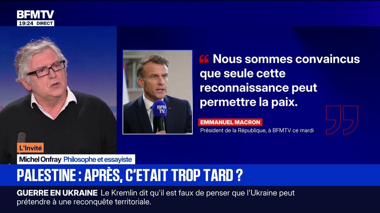 "Emmanuel Macron n'a aucune légitimité", lance Michel Onfray, philosophe et essayiste