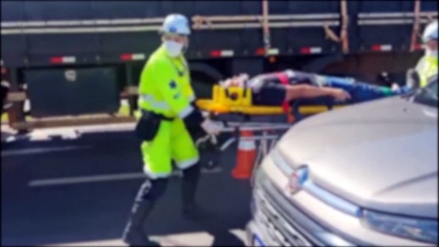 Motociclista se envolve em acidente no Trevo Cataratas e fica ferido