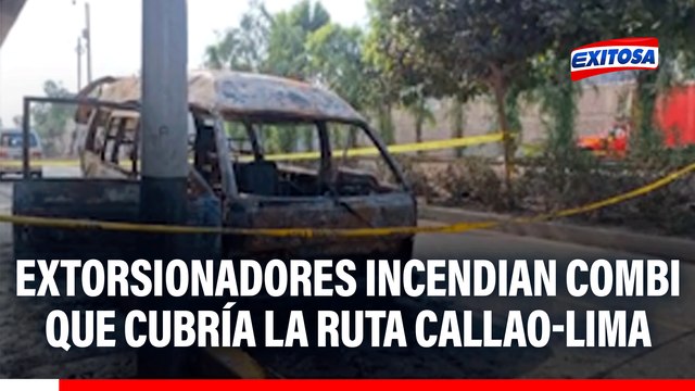 Cercado de Lima: Extorsionadores incendian combi que cubría la ruta Callao-Lima
