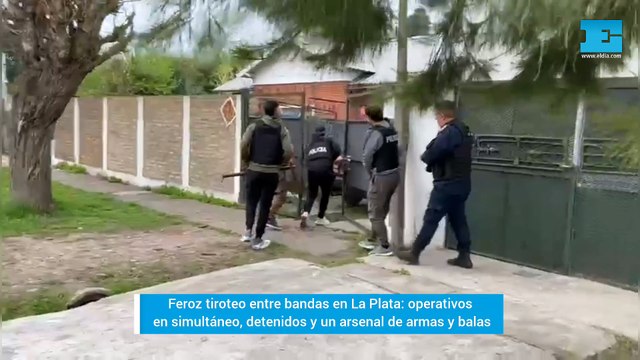 Feroz tiroteo entre bandas en La Plata: allanamientos múltiples, detenidos y un arsenal de armas y balas