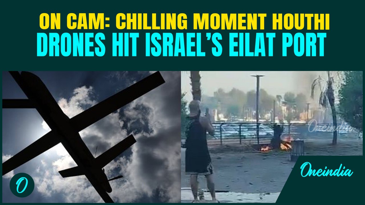 SHOCKING Video: Moment Houthi Drone CRASHES Into Eilat; Houthis Strike Eilat in Chilling Attack