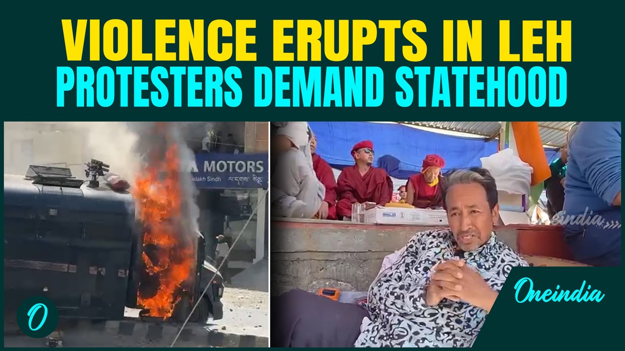 Leh Protests: 4 Dead as Ladakh Statehood Protest Turns Violent; BJP Office In Leh Attacked