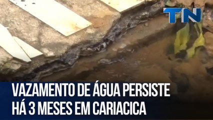 Vazamento de água persiste há 3 meses em Cariacica