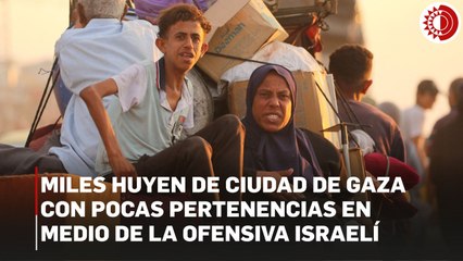 Miles de palestinos huyen de Ciudad de Gaza con pocas pertenencias