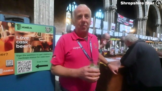 Shrewsbury Beer Festival is back at St Mary the Virgin Church, pulling pints now.