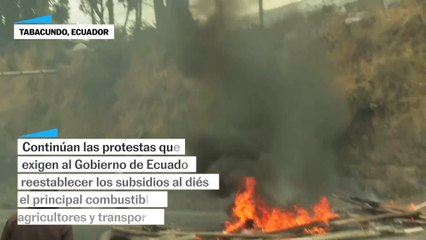 Continúan las protestas del Paro Nacional en Ecuador a pesar del estado de excepción