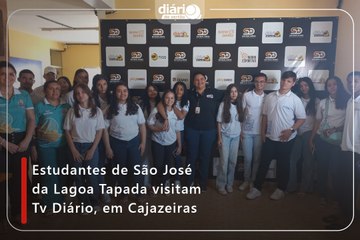 Estudantes de São José da Lagoa Tapada visitam Tv Diário, em Cajazeiras