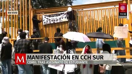 Estudiantes del CCH Sur marchan para exigir alto a la violencia y mayor seguridad tras ataque