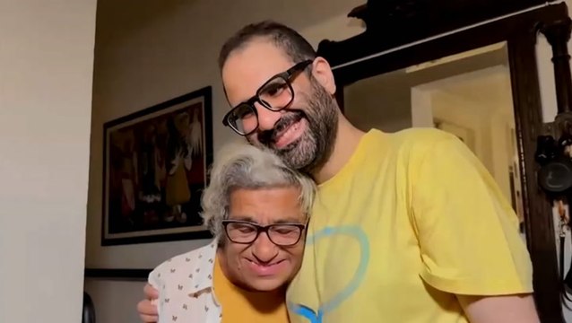 Moment Alaa Abd el-Fattah is reunited with family after release from prison