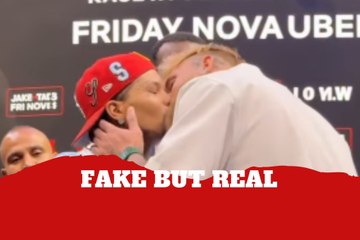 Jake Paul and Gervonta Davis share a big kiss with AI as the star of the show