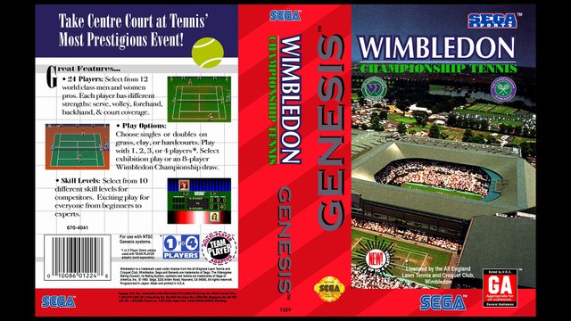Musique : Bande originale du Jeu Vidéo Wimbledon Championship Tennis (1993) sur Master System, Megadrive 1 et 2 et Game Gear- Full Original Soundtrack OST