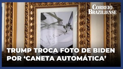 Casa Branca substitui retrato de Joe Biden por imagem de caneta automática