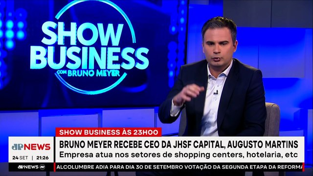 CEO da JHSF Capital, Augusto Martins, é o entrevistado de Bruno Meyer no Show Business