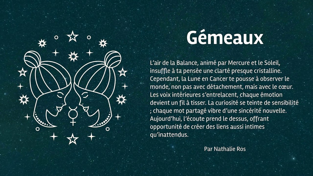 Horoscope quotidien du samedi 27 septembre 2025