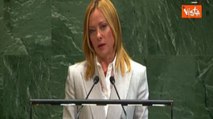 Meloni all'Onu: «Israele ha superato limite di proporzionalità»