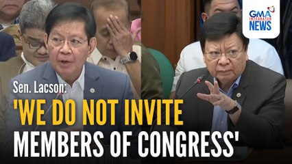 'We do not invite members of Congress' -Lacson | GMA Integrated News