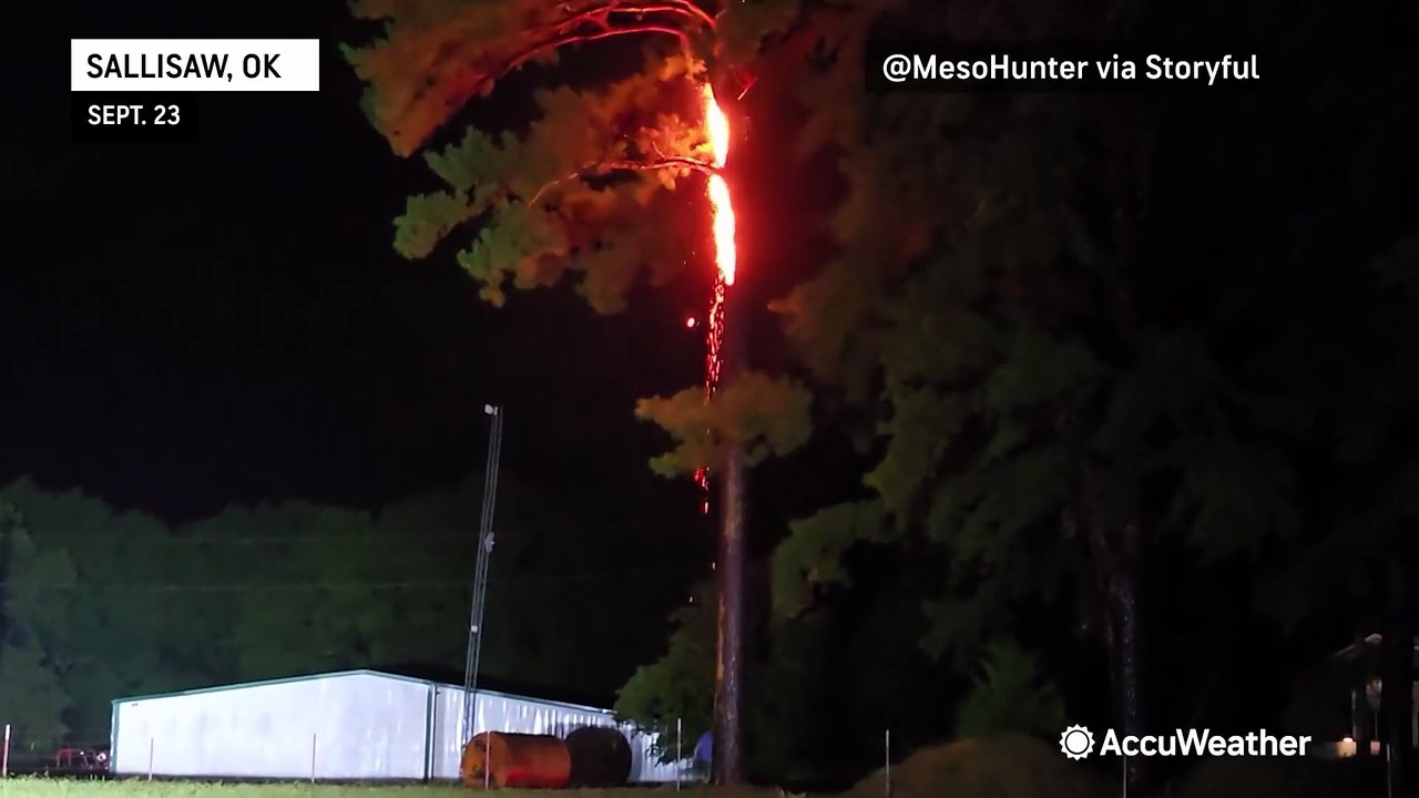 Thunderstorms sweep from the Plains to the Northeast