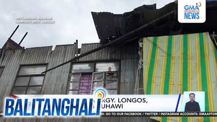 9 na bahay sa Brgy. Longos, napinsala ng buhawi | Balitanghali