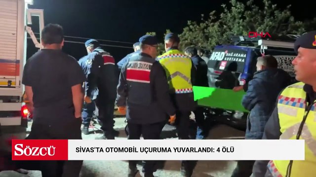 Sivas'ta otomobil uçuruma yuvarlandı: 4 ölü