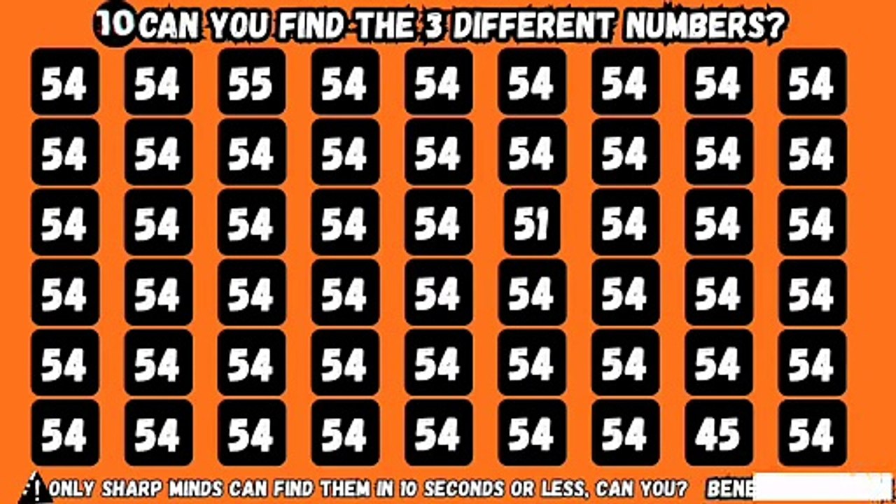 Can you find the 3 different numbers? (P.2) 🔢