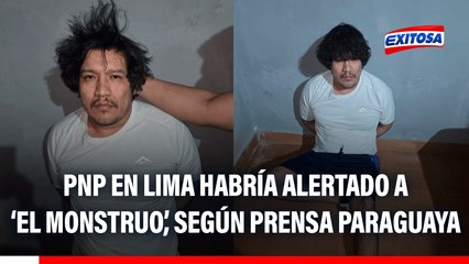 'El Monstruo' casi escapa: Prensa paraguaya señala que personal de la PNP alertó a Erick Moreno