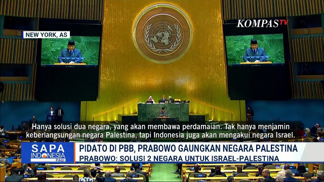 Presiden Prabowo Pidato di Sidang Umum PBB Bahas Palestina hingga Two-State Solution