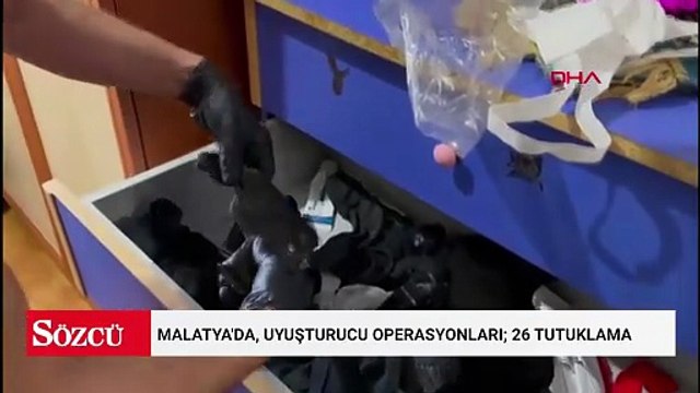 Malatya'da, uyuşturucu operasyonları; 26 tutuklama