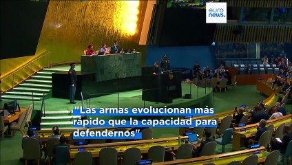 "Las armas deciden quién sobrevive", sostiene Zelenski ante la Asamblea General de la ONU