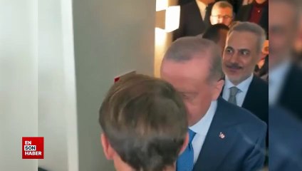 Cumhurbaşkanı Erdoğan, Emmanuel Macron ile bir araya geldi