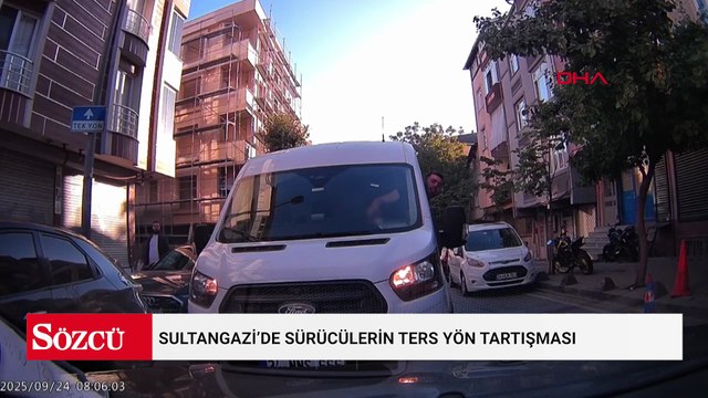 Sultangazi’de sürücülerin ters yön kavgası kamerada