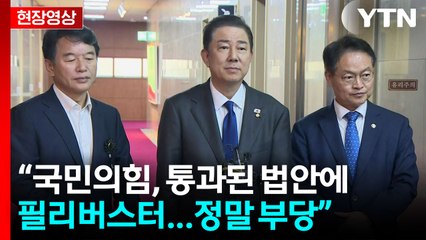 [현장영상+] 김병기 "국민의힘, 합의라는 용어 써가며 무한정 반대" / YTN