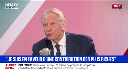 Dominique de Villepin: "Je suis en faveur d'une contribution des plus riches"