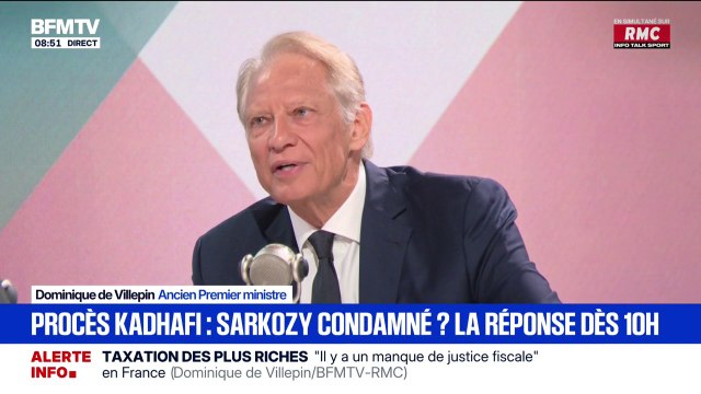 Procès Sarkozy-Kadhafi: Faire face à la justice est une épreuve, mais c'est aussi un devoir qui traduit l'existence d'une égalité des Français devant la loi , estime Dominique de Villepin