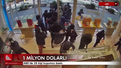ABD'de 25 kişi kuyumcu bastı: 1 milyon dolarlık ürün çaldılar