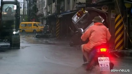Il tifone Ragasa colpisce Taiwan, le immagini della devastazione