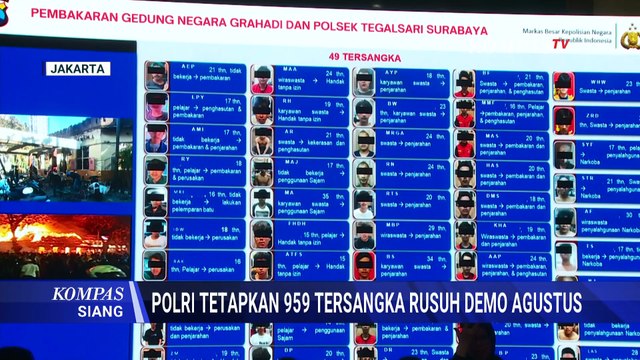 Bareskrim Ungkap Total 959 Tersangka Kerusuhan Demo Hingga Penjarahan Agustus Lalu | KOMPAS SIANG