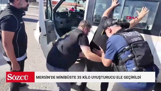 Mersin’de minibüste 35 kilo uyuşturucu ele geçirildi
