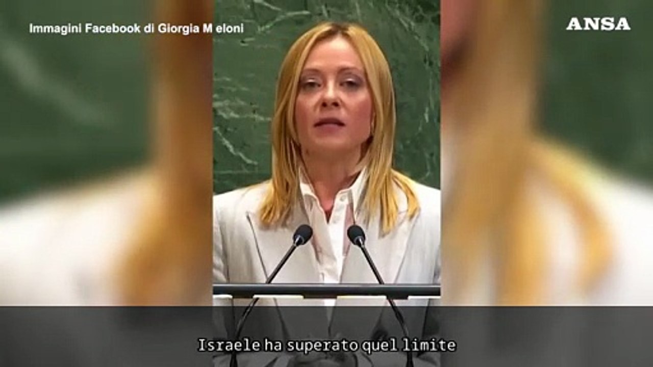 Meloni: "Israele oltre i limiti, esca dalla trappola della guerra"