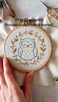 Kit de broderie express pour les débutants facile à fabriquer mois 2heures