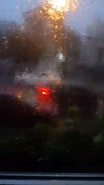 Heavy Rain in Jersey City New Jersey USA