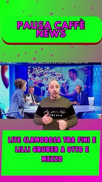 Lite clamorosa tra Fini e Lilli Gruber a Otto e mezzo