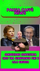 Conduzione contestata caos tra Gianfranco Fini e Lilli Gruber