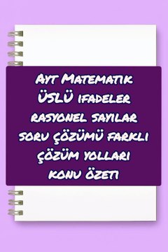 Ayt matematik üslü sayılar soru çözümü ve konu özeti