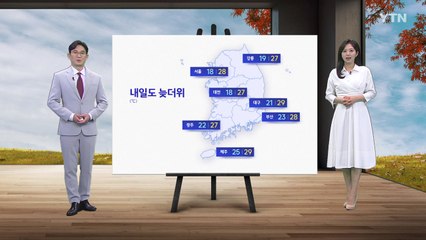 [날씨] 내일도 늦더위...휴일 전국에 비 / YTN